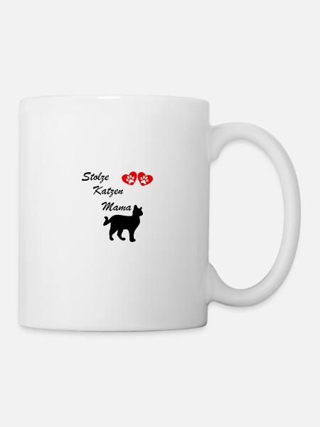 Katzen Mama Stolz - Tasse - Weiß