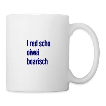 I red scho oiwei boarisch - Mug blanc - blanc - Droite