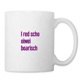 I red scho oiwei boarisch - Mug blanc - blanc - Droite