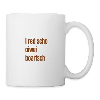 I red scho oiwei boarisch - Mug blanc - blanc - Droite