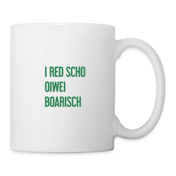 I red scho oiwei boarisch - Mug blanc - blanc - Droite