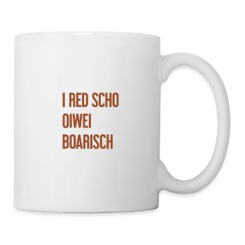 I red scho oiwei boarisch - Mug blanc - blanc - Droite
