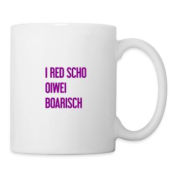 I red scho oiwei boarisch - Mug blanc - blanc - Droite