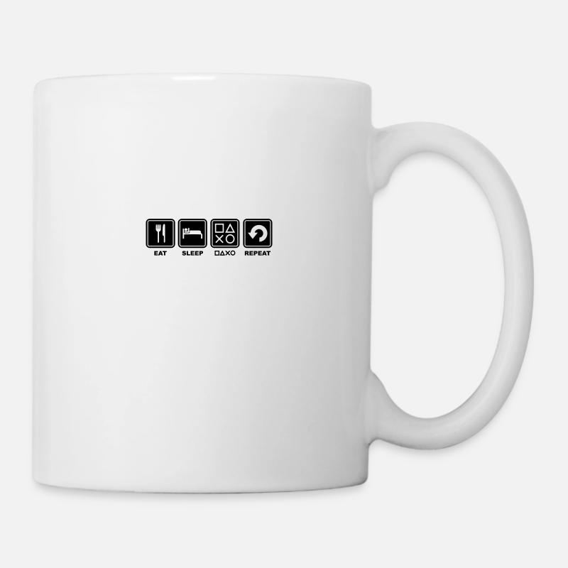 Eat sleep Gaming Controller repeat - Mug blanc - blanc