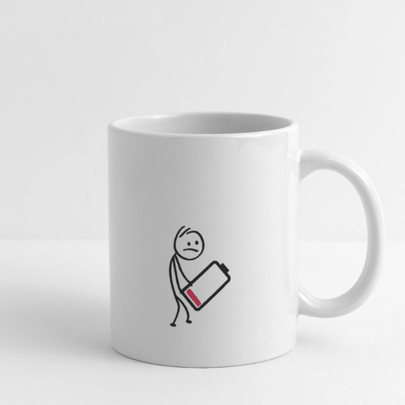 Battery charger. Rechargeable battery, low level Mug