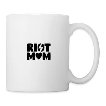 «RIOT MOM» Logo - Tasse - Weiß - Rechts