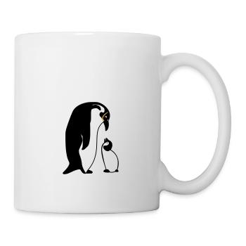 Pinguin - Tasse - Weiß - Rechts