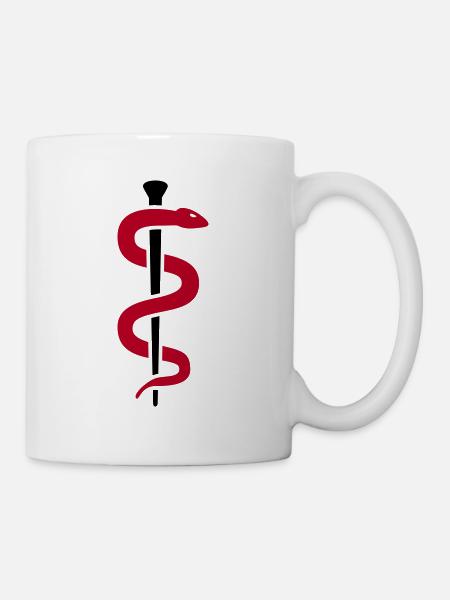 aeskulap_natter_2c - Tasse - Weiß