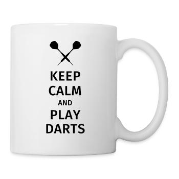 Keep Calm and Play Darts - Tasse - Weiß - Rechts