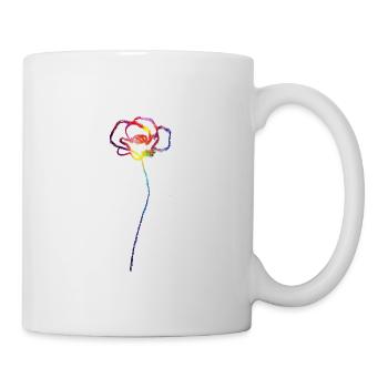 Color poppy flower - Mug - white - Right