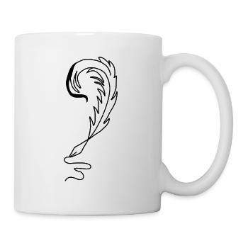 Feder Füller Tinte - Tasse - Weiß - Rechts