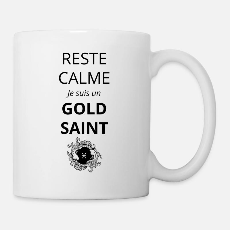 Reste Calme je suis un Gold Saint Poisson Anime - Mug blanc - blanc