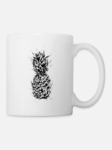 Ananas - Tasse - Weiß