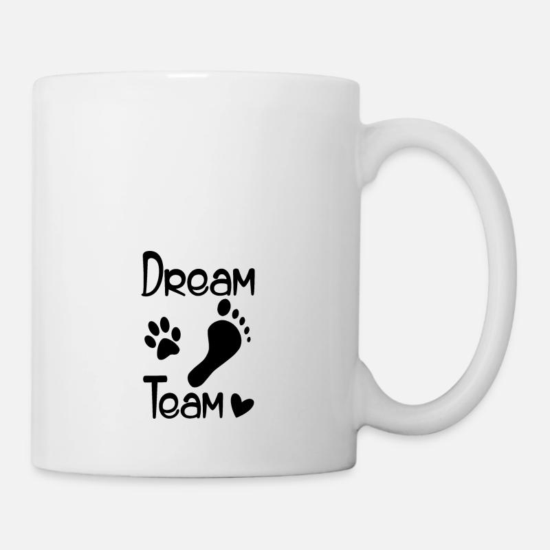 Dreamteam Hundeliebe mit Herz [black] - Tasse - Weiß