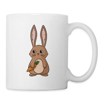 Lapin de Pâques bande dessinée - Mug blanc - blanc - Droite