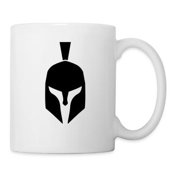 symbole de casque spartiate - Mug blanc - blanc - Droite