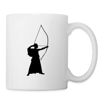 Kyudo - Japanisches Bogenschießen - Tasse - Weiß - Rechts