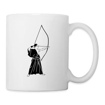 Kyudo - Japanisches Bogenschießen - Tasse - Weiß - Rechts