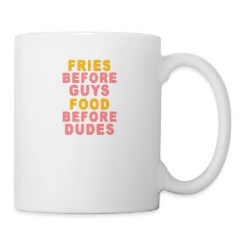 Fritten für Jungs lustige Sprüche - Tasse - Weiß - Rechts