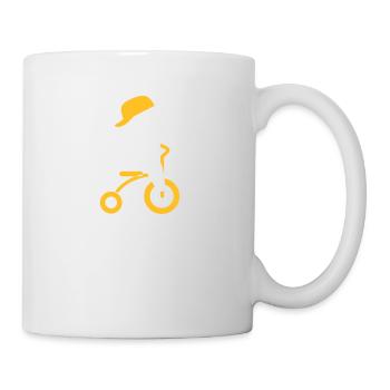 Junge, der sein Dreiräder reitet - Tasse - Weiß - Rechts