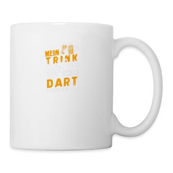 Darts - Mein Trinkteam hat ein Dartproblem - Tasse - Weiß - Rechts
