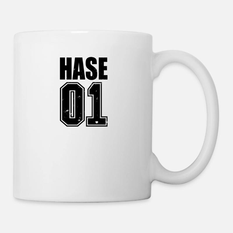 Hase Nr. 1 Hasi Maus Mausi Schatz King Queen - Tasse - Weiß