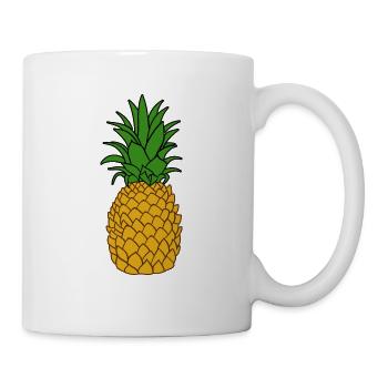 Ananas Natur Exotisch - Tasse - Weiß - Rechts
