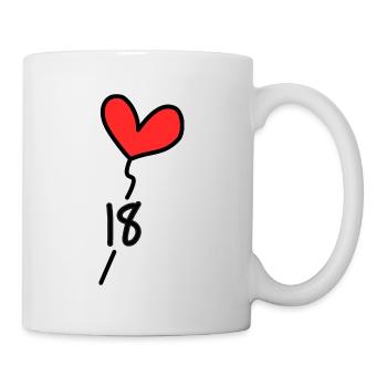 18 YEARS OLD. 18th ANNIVERSARY. BIRTHDAY 18 YEARS. 18 - Mug - white - Right