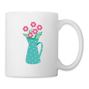 Bouquet in watering can - Mug - white - Right