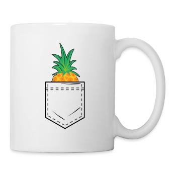 Chest pocket with pineapple head - Mug - white - Right