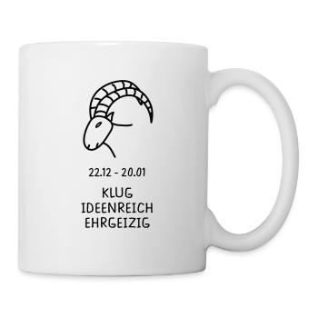 Steinbock Horoskop Eigenschaften Pro - Tasse - Weiß - Rechts