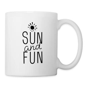 SONNE und SPASS - Tasse - Weiß - Rechts