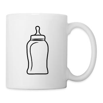 Baby Geschenk Schwangerschaft Fläschchen Kleinkind - Tasse - Weiß - Rechts