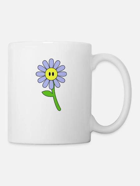 Süße Blume Design - Tasse - Weiß