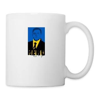 hero,Ukraine,Zelinsky,Selenskyi,graffiti,flagge - Tasse - Weiß - Rechts