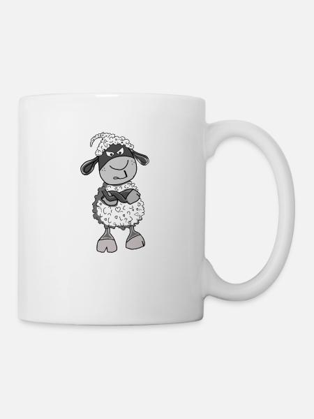 Schaf Sauer, Grummeliges Schaf - Tasse - Weiß