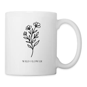 Wildblume - Tasse - Weiß - Rechts