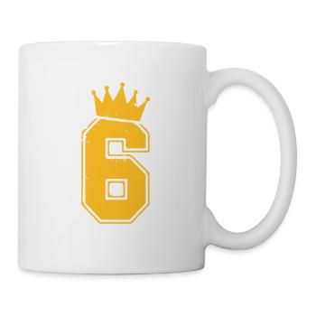 6 with crown - Mug - white - Right