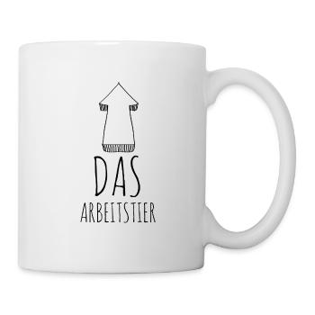 Das Arbeitstier Kollege Workaholic Bürospaß Chef - Tasse - Weiß - Rechts