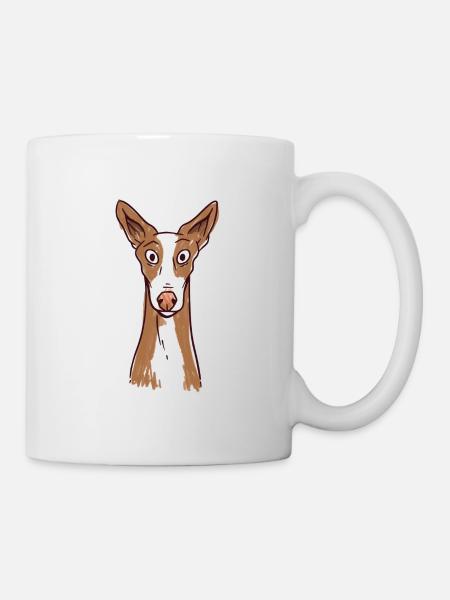 Podenco chien cool Podenco Ibicenco - Mug blanc - blanc