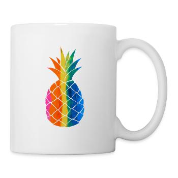 Happy Ananas - Tasse - Weiß - Rechts