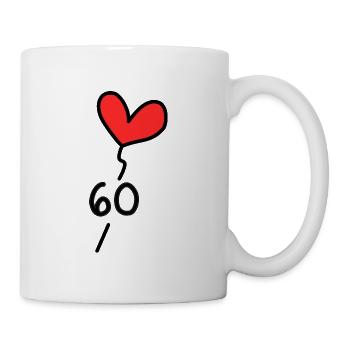 60. 60 ANS. 60e ANNIVERSAIRE. ANNIVERSAIRE 60 ANS. - Mug blanc - blanc - Droite