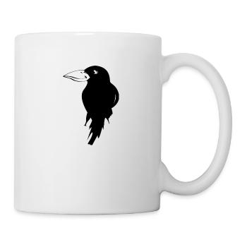 Rabe - Tasse - Weiß - Rechts