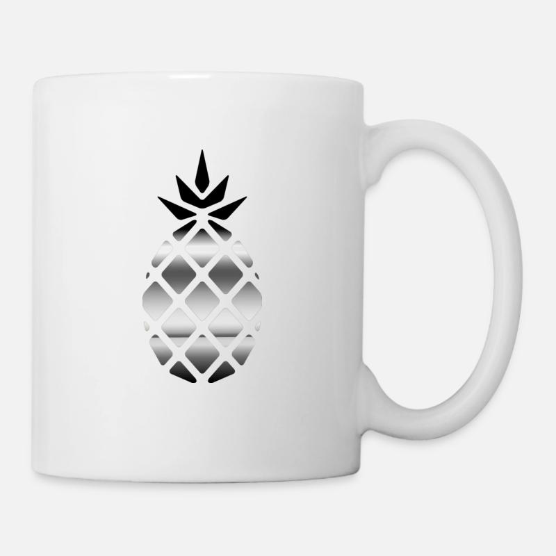 Silber Ananas - Tasse - Weiß