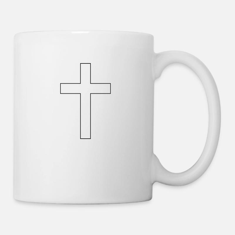 croix - Mug blanc - blanc