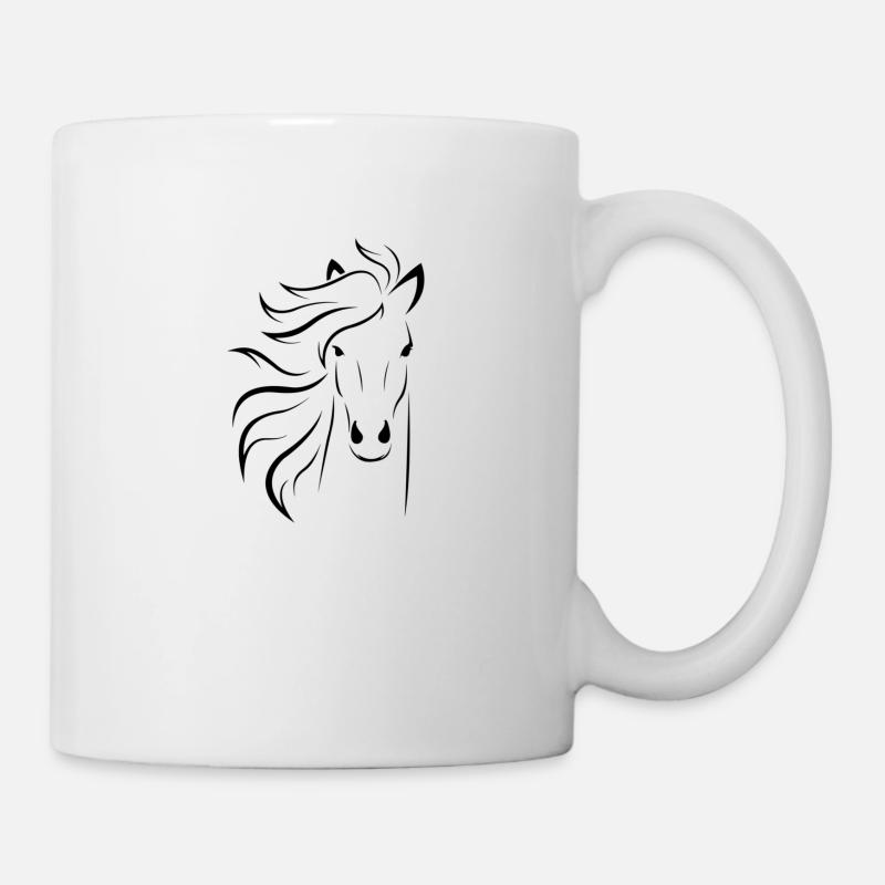 horse image - Mug - white