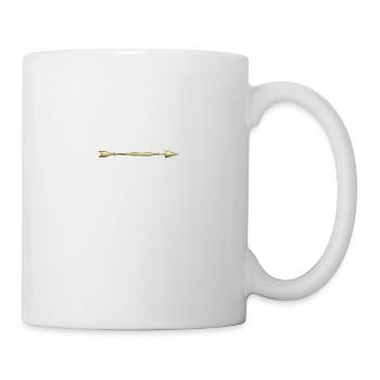 Flèche or - Mug blanc - blanc - Droite