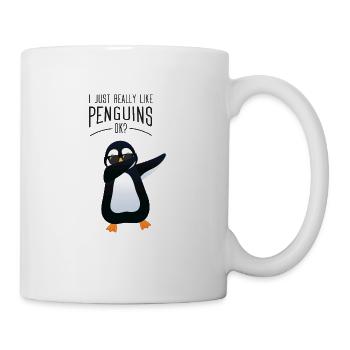 I Just Really Like Penguins Ok? Dabbing Penguin - Mug blanc - blanc - Droite