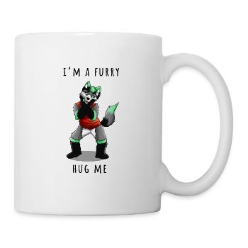 Furry Câlins Cosplay Crush Amour Renard Loup Gift - Mug blanc - blanc - Droite