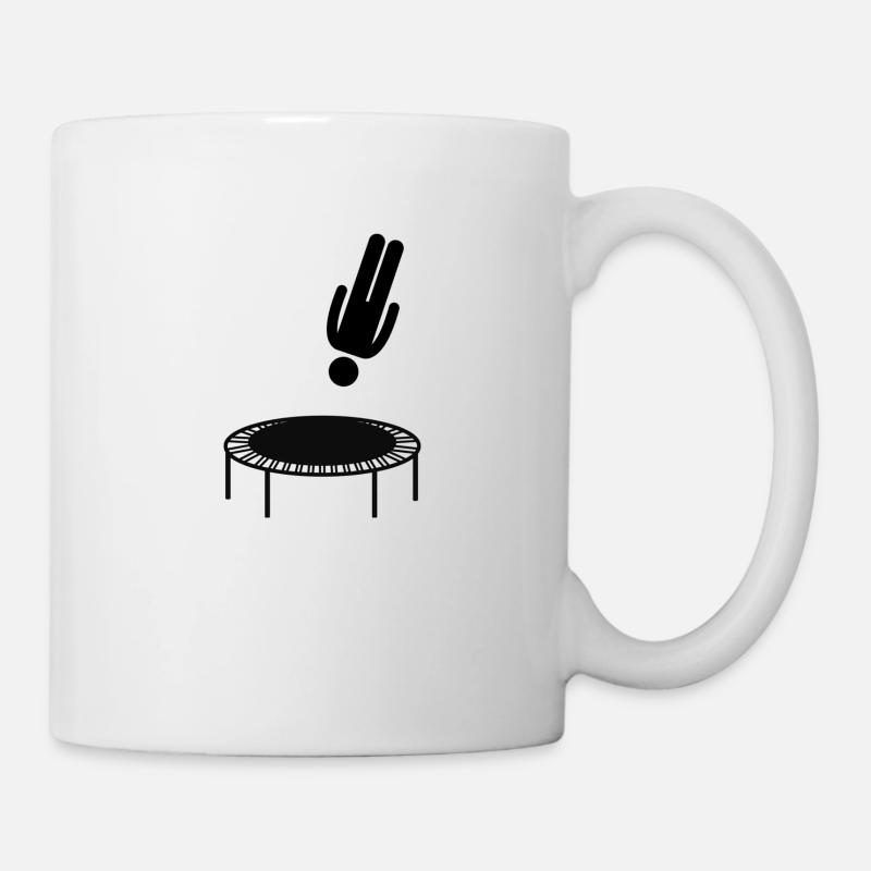 Trampolin Springen Trampolinturnen Geschenk - Tasse - Weiß
